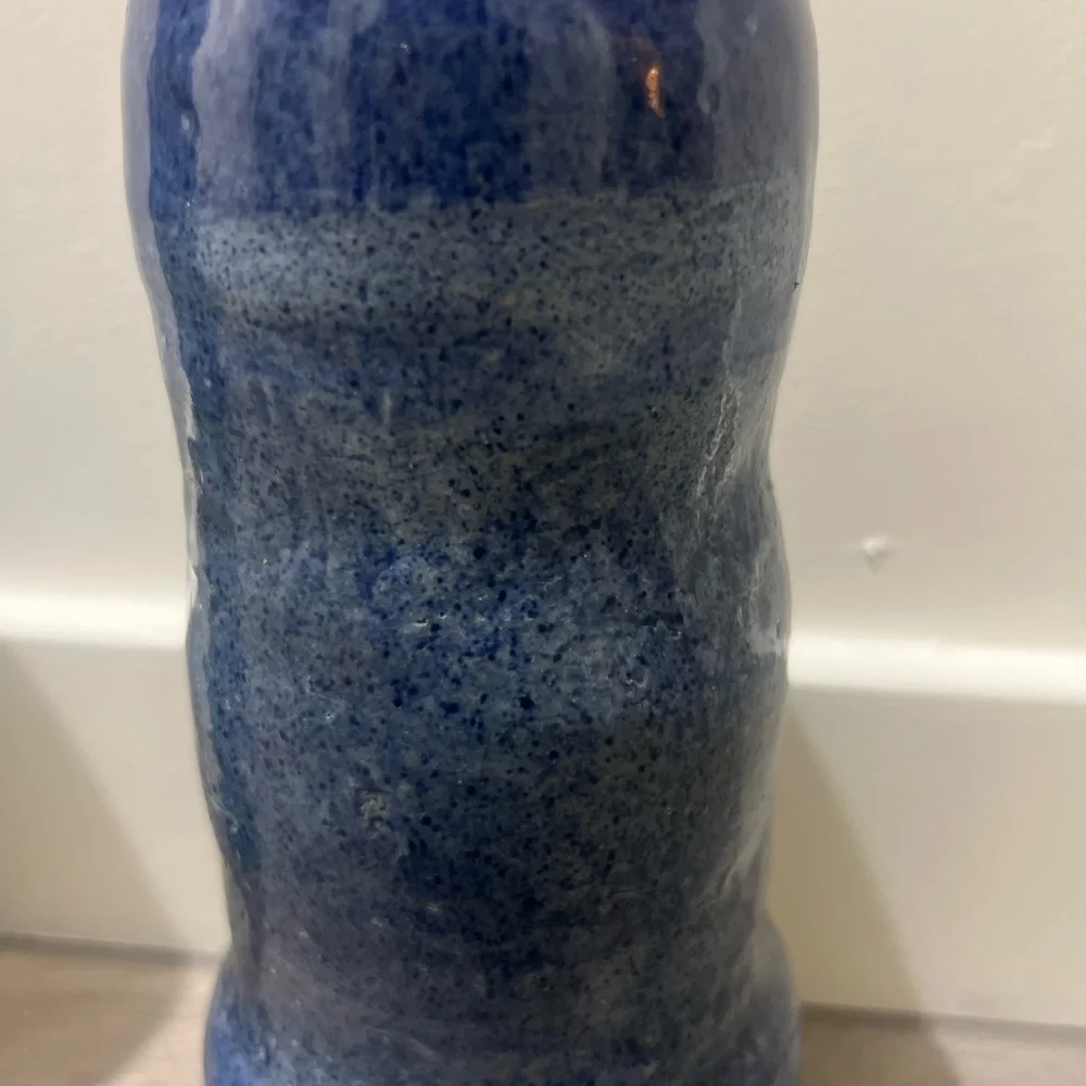 Indigo blue ceramic blue pottery vase
